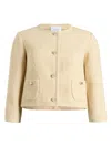 Patou Tweed Cropped Casual Jacket In Neutral