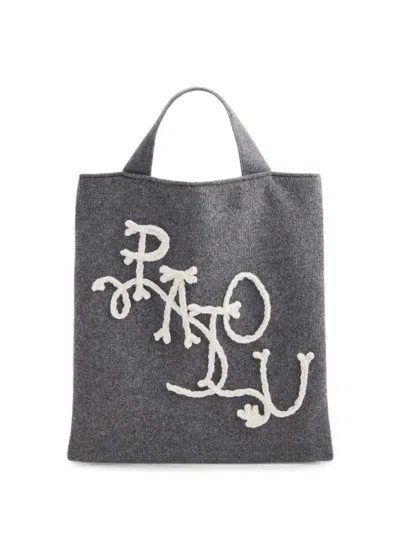 Patou Cornelly Logo-embroidered Tote Bag In Gray