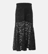 Patou Lace Mermaid Midi-skirt In Black