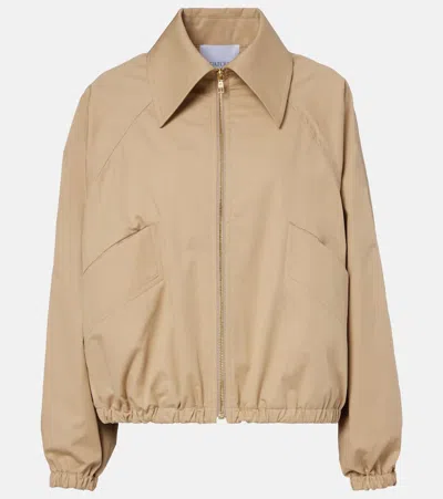 Patou Cotton Bomber Jacket In Neutral