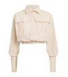 Patou Cropped Safari Shirt In Beige