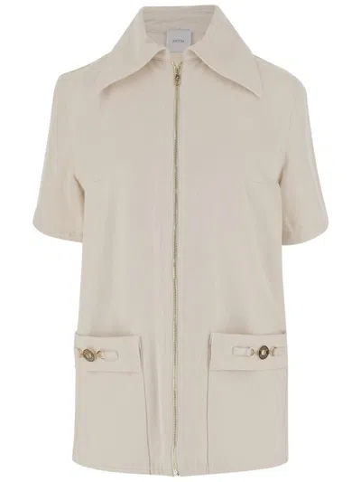 PATOU PATOU COTTON DENIM MINI DRESS