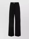 Patou Cotton High Waist Wide Leg Trousers