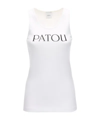 Patou Organic Cotton Fitted Tank Top Clothing In White