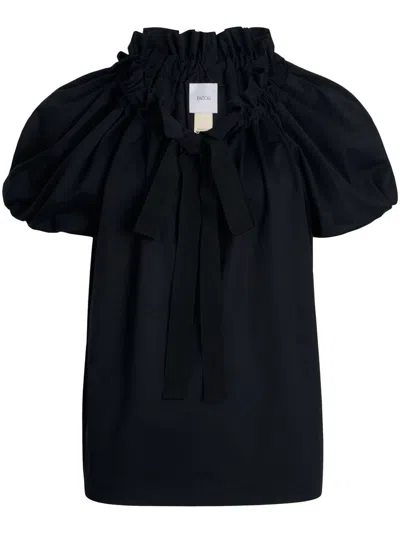 Patou Cotton Jersey Top In Black