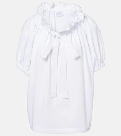 Patou Cotton Jersey Top In White