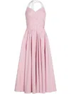 Patou Cotton Midi Dress With Open Back