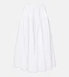 Shop Patou Cotton Midi Skirt In White