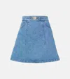 Patou Cotton Miniskirt In Blue