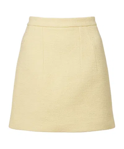 Patou Cotton Miniskirt In Yellow