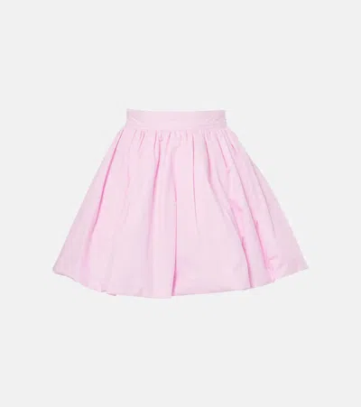 Patou Cotton Miniskirt In Pink