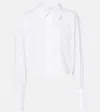 Patou Organic-cotton Cropped Shirt In White