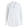 Patou Tailored Long Sleeve Blouse In Cotton In White