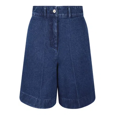 Patou Cotton Shorts In Blue