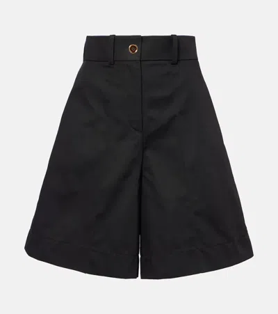 Patou Cotton Shorts In Black