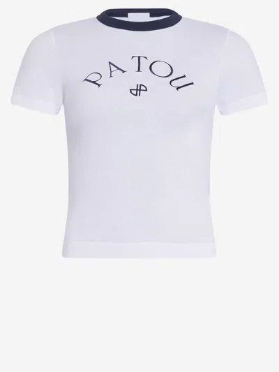 Patou Cotton T Shirt With Logo In Multi