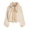 Patou Iconic Drawstring Poplin Top
