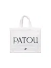 Patou -inspired Cotton Mini Bag With Decorative Trim In White