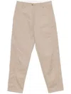 Patou Cotton Trousers In Neutrals