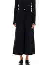 Patou High-waisted Wide Leg Culotte Pants In Size 36 In Black