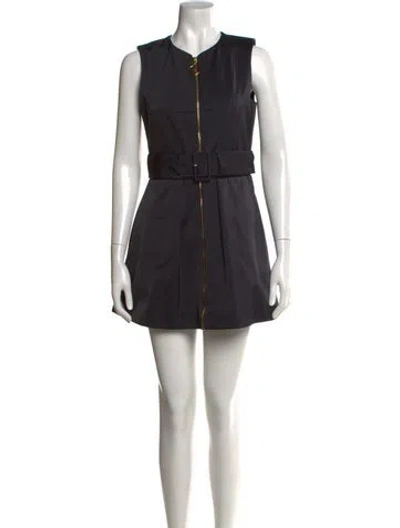 Pre-owned Patou Crew Neck Mini Dress In Black