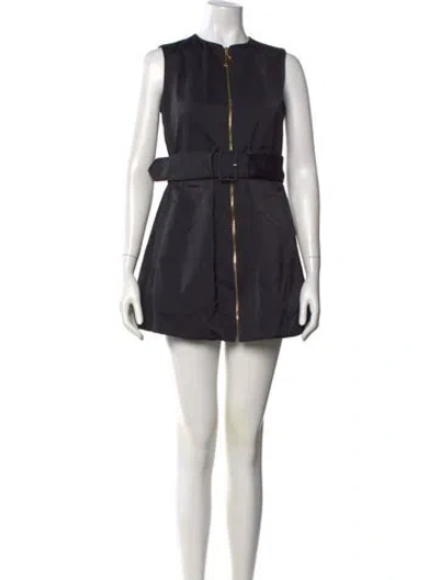 Pre-owned Patou Crew Neck Mini Dress In Black