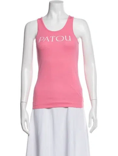 Pre-owned Patou Crew Neck Sleeveless Top In Pink