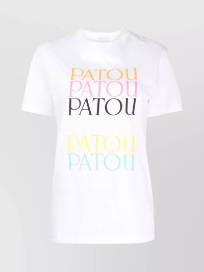 Patou Logo-print Cotton T-shirt In White