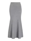 Patou Wool Peplum Skirt In Gris
