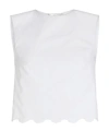 Patou Crop Top In Organic Cotton Poplin In White