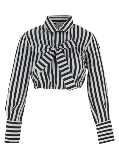 PATOU CROPPED BOW SHIRT
