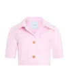 Patou Short-sleeves Buttoned Jacket In Pink
