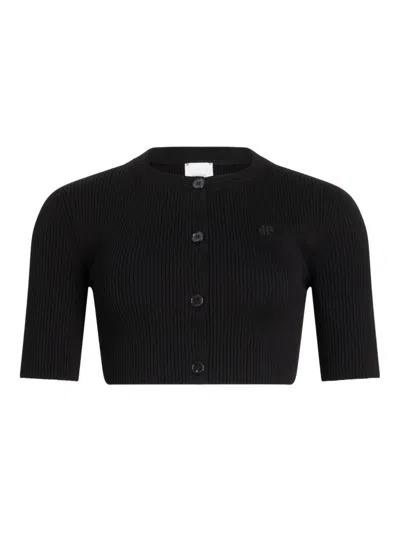 Patou Cropped Cardigan In Black
