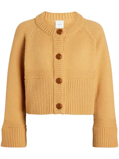Patou Fitted Knit Rib Jacket In Neutrals
