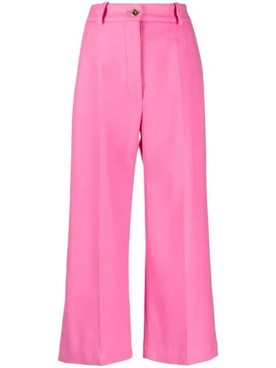 Patou Cropped Flared Trousers In Pink