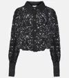 Patou Cropped Lace Blouse In Black