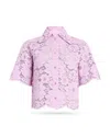 Patou Cropped Lace Blouse In Pink