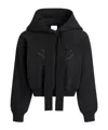 Patou Knitwear Hood Cropped Ribbed Cuffs In Black