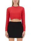 Patou Cropped Jumper In Sustainable Wool And Cashmere