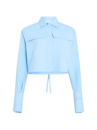 Patou Cropped Shirt In Blue