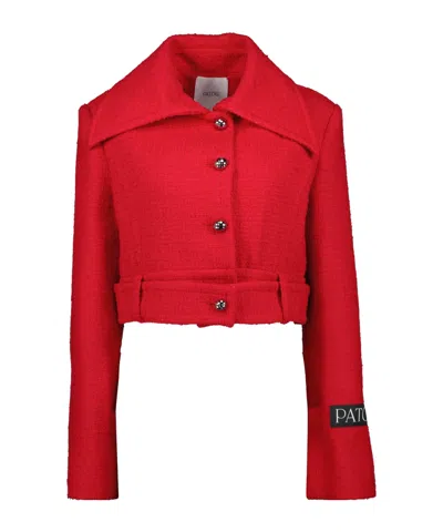 PATOU CROPPED SINGLE-BREASTED CASUAL JACKET