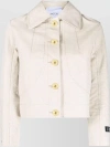 PATOU CROPPED STITCHED BLAZER WITH LONG SLEEVES