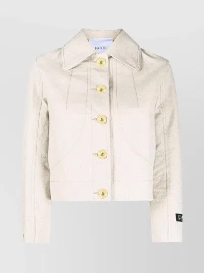 Patou Tailored Short Jacket In White