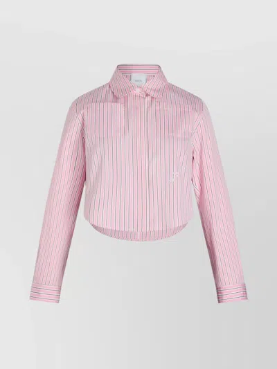 Patou Women's Striped Cropped Shirt In Multicolor