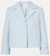 Patou Cropped-jacke Aus Tweed In Blau