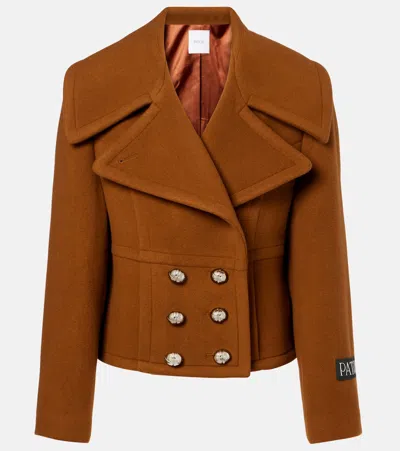 PATOU CROPPED WOOL-BLEND JACKET