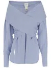 Patou Crossbanded Bluse In Recycled Nylon