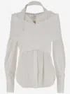 Shop Patou Crossbanded Bluse In Recycled Nylon