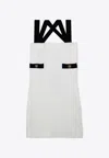 Patou Crossed Straps Mini Dress In White