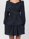 Patou Crossover Blouse With Bow Detail And Layered Look In Black